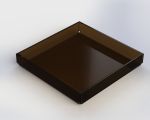 6" x 6" x 1" Transparant Bronze Acrylic Tray